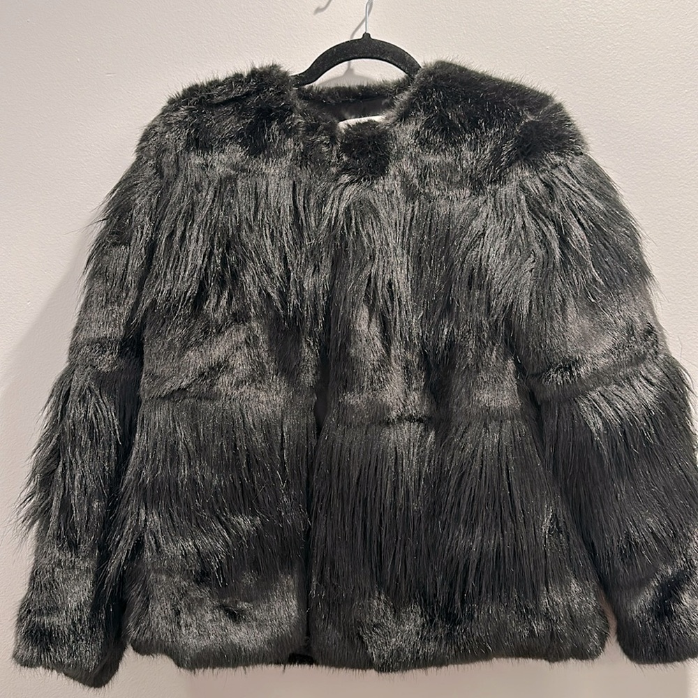 Zara Faux Fur Cropped Coat